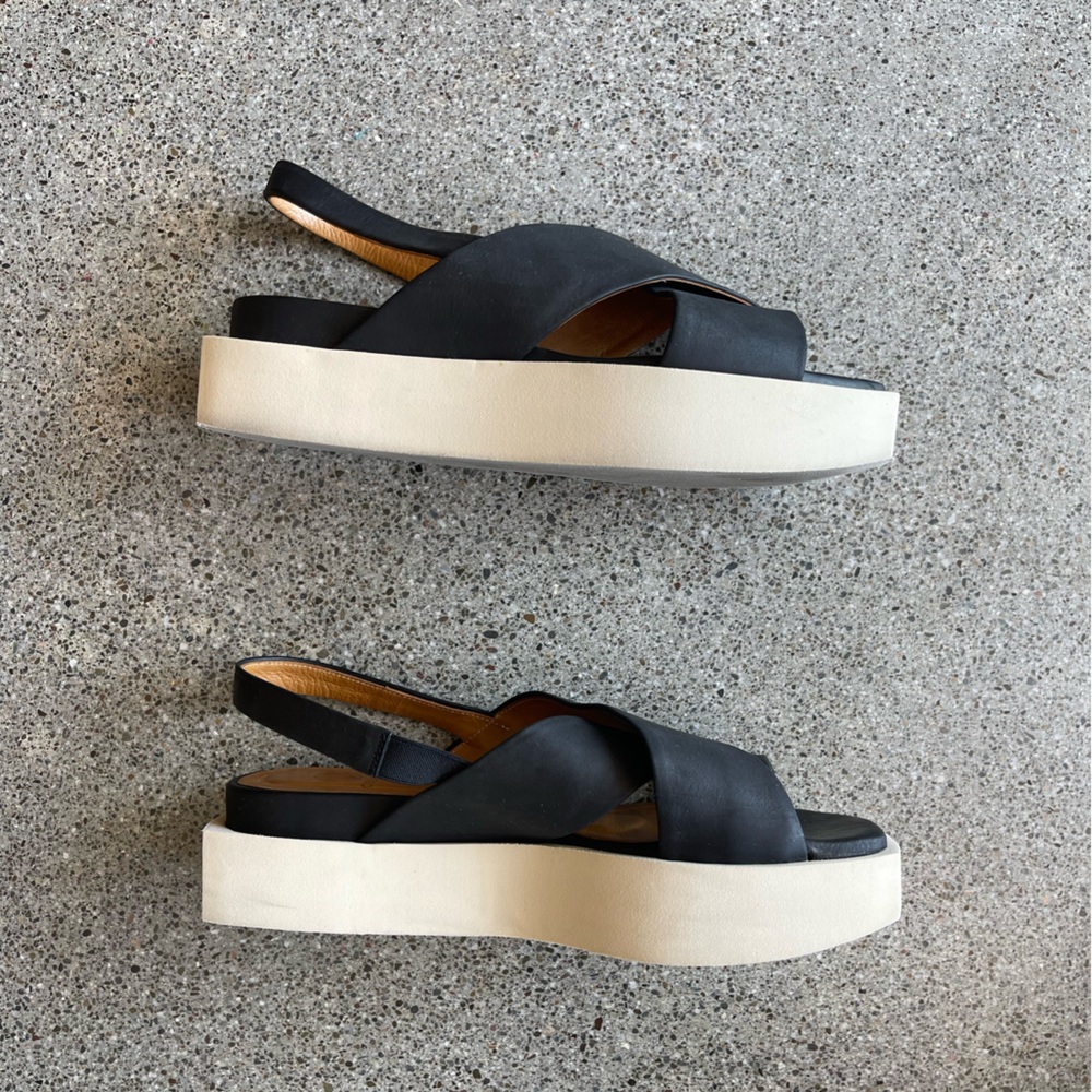 COCLICO Black Leather Sandals - Picture 3 of 5